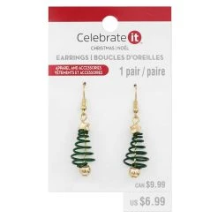 Buy ✔️ Christmas Spiral Tree Earrings by Celebrate It™ ❤️