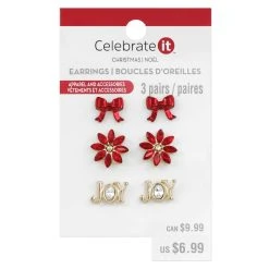 Best Pirce 🔔 Christmas Joy Earrings Set by Celebrate It™ ❤️