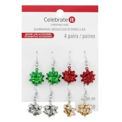 Best reviews of ❤️ Christmas Gift Bow Dangle Earrings Set by Celebrate It™ ✨