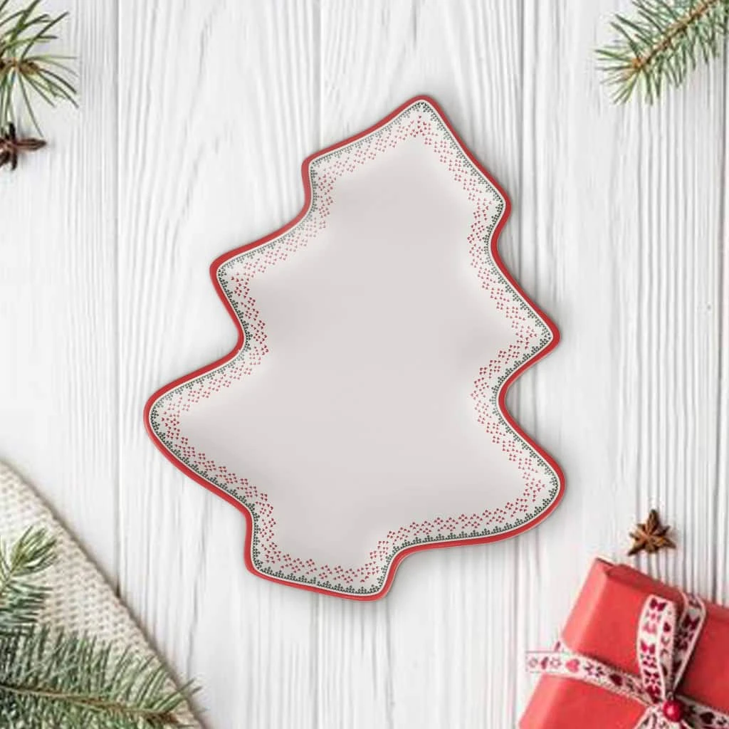 Promo 🔥 9" Christmas Tree Platter by Celebrate It™ 🥰 2 Promo 🔥 9" Christmas Tree Platter by Celebrate It™ 🥰 - Image 2