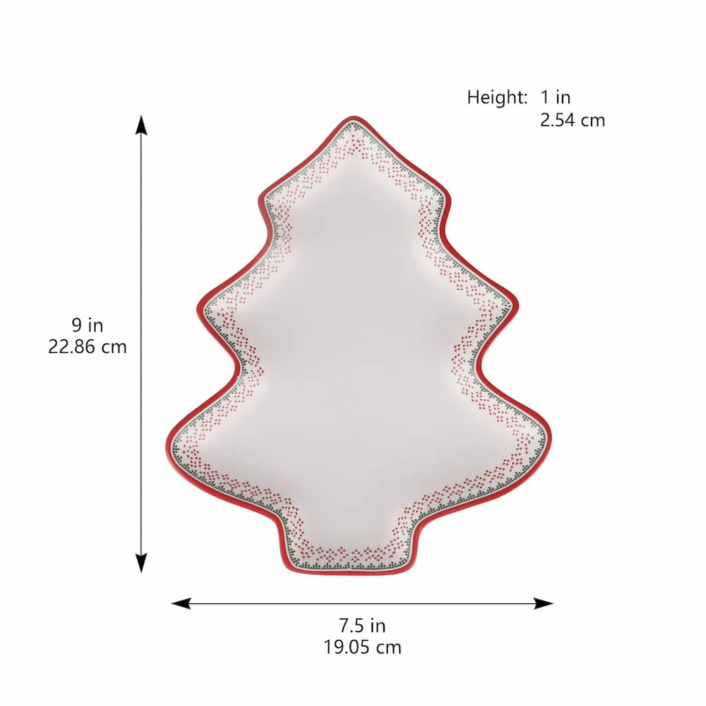 Promo 🔥 9" Christmas Tree Platter by Celebrate It™ 🥰 3 Promo 🔥 9" Christmas Tree Platter by Celebrate It™ 🥰 - Image 3