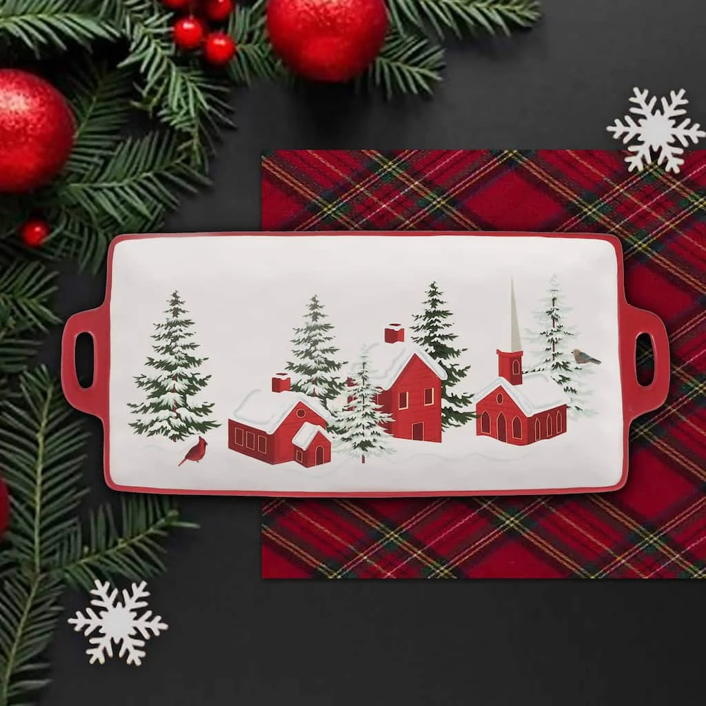 Best deal ⭐ 16.7" Cardinal in Snowy Landscape Scene Platter by Celebrate It™ 💯 2 Best deal ⭐ 16.7" Cardinal in Snowy Landscape Scene Platter by Celebrate It™ 💯 - Image 2