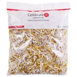 Budget 😉 Christmas White & Gold Paper Shred by Celebrate It™ ❤️