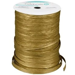Hot Sale ❤️ 12 Pack: 75yd. Metallic Raffia Ribbon by Celebrate It™ 💯