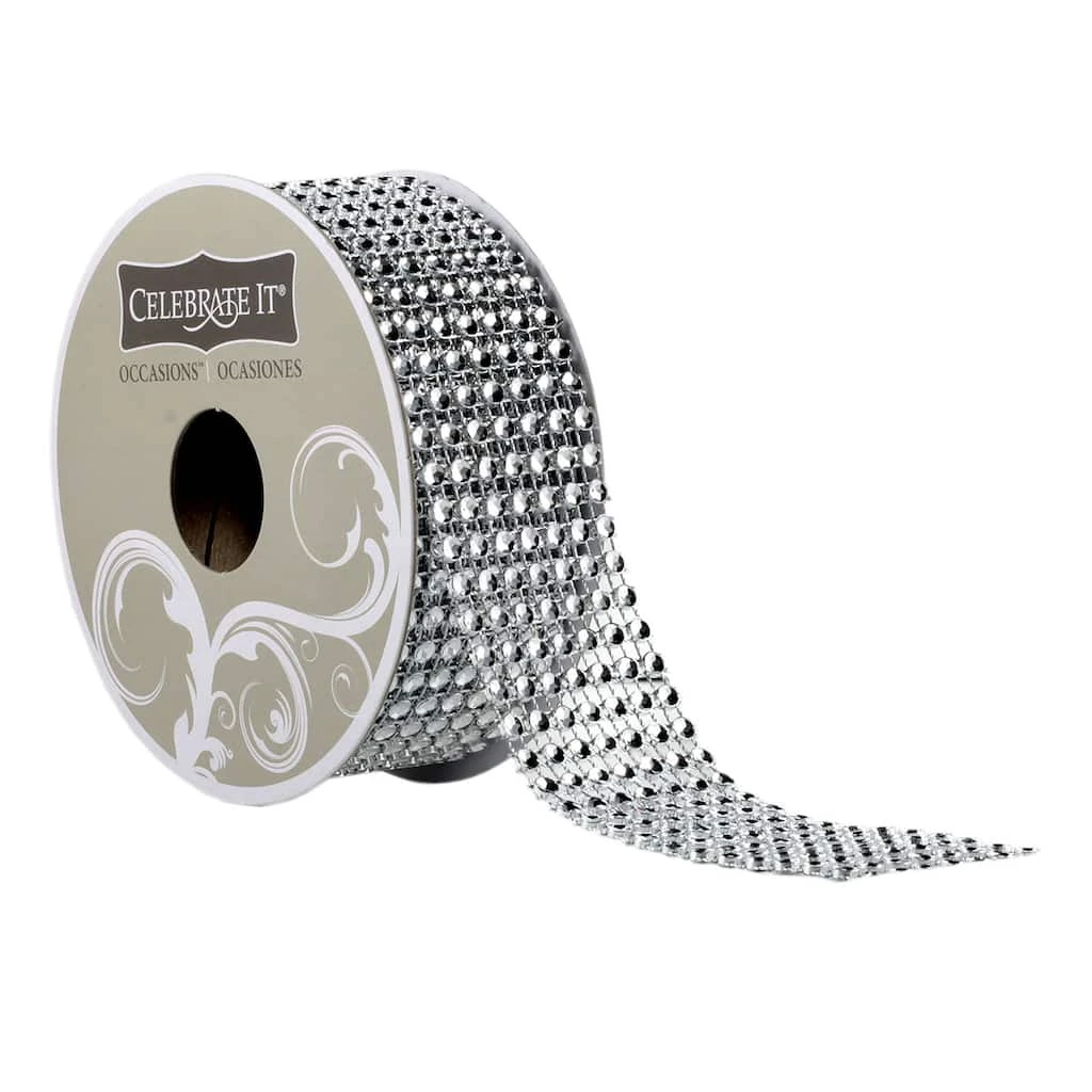 Flash Sale ✔️ 12 Pack: 1.38" Rhinestone Mesh Ribbon by Celebrate It® Occasions™ ⌛ 1 Flash Sale ✔️ 12 Pack: 1.38" Rhinestone Mesh Ribbon by Celebrate It® Occasions™ ⌛
