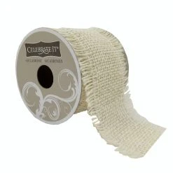 Best Pirce 👍 12 Pack: 2.5" Burlap Frayed Ribbon by Celebrate It® Occasions™ 🔥