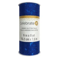 Wholesale ⌛ 24 Pack: 6" Chunky Glitter Tulle by Celebrate It™ 🎁