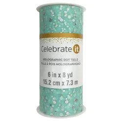 Hot Sale ✔️ 24 Pack: 6" Holographic Dot Tulle by Celebrate It™ 🤩