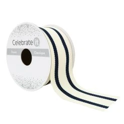Brand new 😀 12 Pack: 1.5" x 3yd. Wired Ticking Stripe Ribbon by Celebrate It™ 🔥