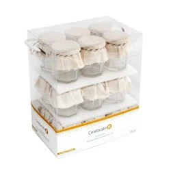 Coupon ✔️ 6 Packs: 18 ct. (108 total) Jars with Fabric Covers by Celebrate It™ Wedding 💯 -Celebrate It Sales Shop MP213154 1