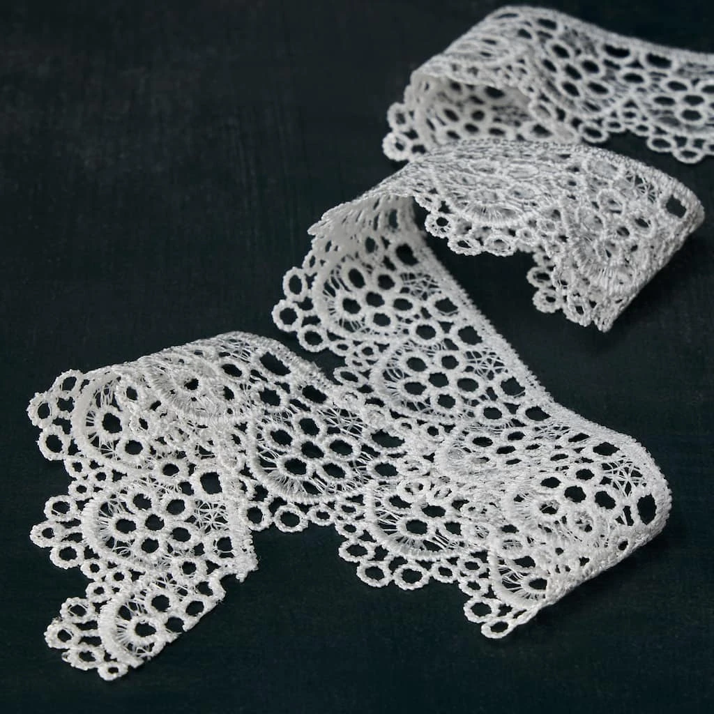 Hot Sale π 12 Pack: 40mm Lace Flower Ribbon by Celebrate It® Occasions™ π 2 Hot Sale π 12 Pack: 40mm Lace Flower Ribbon by Celebrate It® Occasions™ π - Image 2