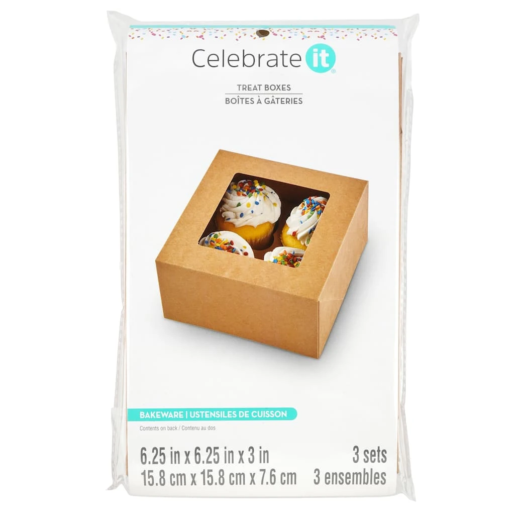Buy ❤️ 6 Packs: 3 ct. (18 total) Kraft Cupcake Boxes by Celebrate It® 🤩 1 Buy ❤️ 6 Packs: 3 ct. (18 total) Kraft Cupcake Boxes by Celebrate It® 🤩