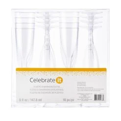 Promo ⭐ 12 Packs: 16 ct. (192 total) 5oz. Plastic Champagne Flutes by Celebrate It™ 🛒