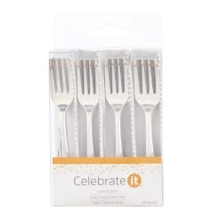 Cheapest 🔥 12 Packs: 24 ct. (288 total) Silver Plastic Mini Forks by Celebrate It™ 🎉