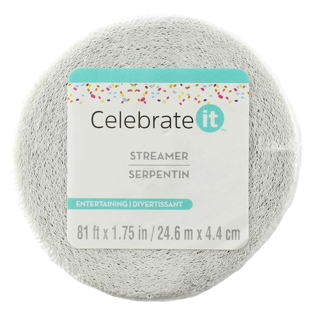 Buy π 12 Pack: White Crepe Streamer by Celebrate It™ β¨ 1 Buy π 12 Pack: White Crepe Streamer by Celebrate It™ β¨