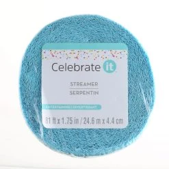 Wholesale ❤️ 12 Pack: Teal Crepe Streamer by Celebrate It™ ❤️