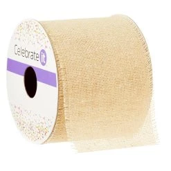 Hot Sale 👍 12 Pack: 2.5" Ivory Cotton Ribbon by Celebrate It® Occasions™ ⭐