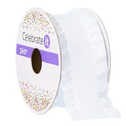 Best deal ⌛ 12 Pack: 1.5" Satin Double Ruffle Ribbon by Celebrate It® 360°™ 💯