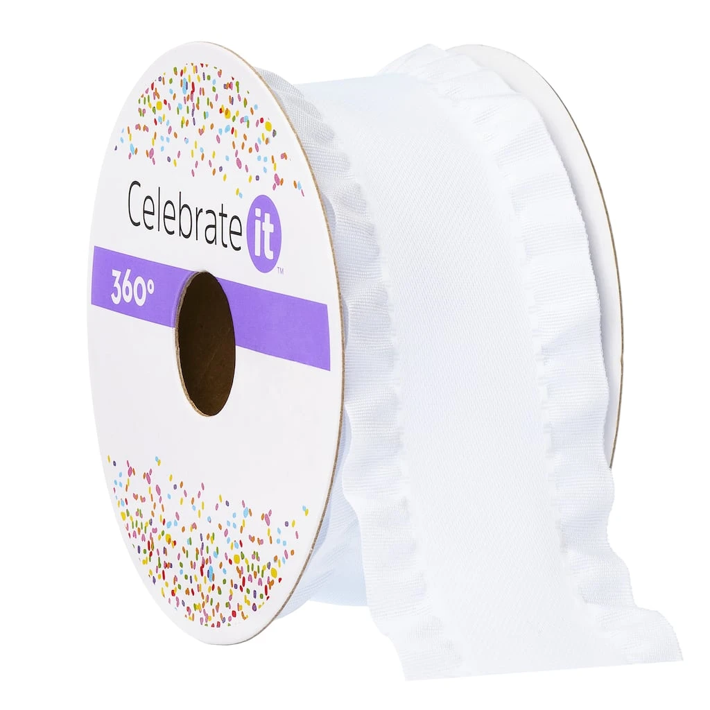 Best deal ⌛ 12 Pack: 1.5" Satin Double Ruffle Ribbon by Celebrate It® 360°™ 💯 1 Best deal ⌛ 12 Pack: 1.5" Satin Double Ruffle Ribbon by Celebrate It® 360°™ 💯