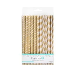 Promo 😉 8 Packs: 100 ct. (800 total) Kraft Printed Paper Straws by Celebrate It™ Entertaining 😍
