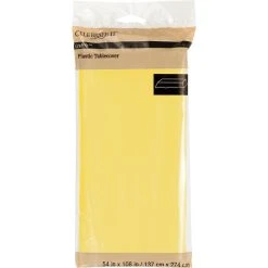 Coupon ⭐ 12 Pack: Yellow Plastic Table Cover by Celebrate It™ 🔥