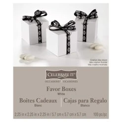 Promo 🎉 8 Packs: 100 ct. (800 total) Occasions White Favor Boxes by Celebrate It™ ✨