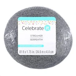 Promo ❤️ 12 Pack: Silver Crepe Streamer by Celebrate It™ ✔️
