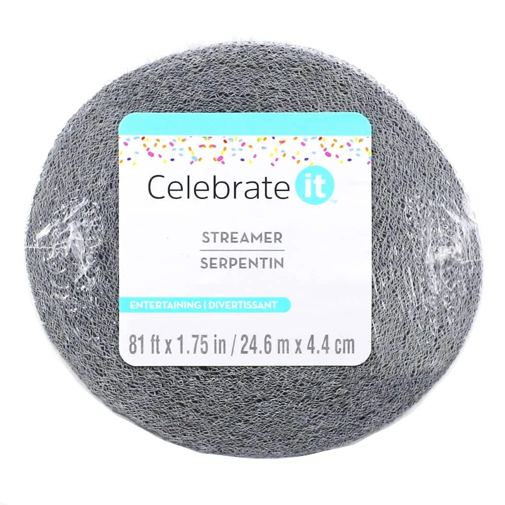 Promo ❤️ 12 Pack: Silver Crepe Streamer by Celebrate It™ ✔️ 1 Promo ❤️ 12 Pack: Silver Crepe Streamer by Celebrate It™ ✔️