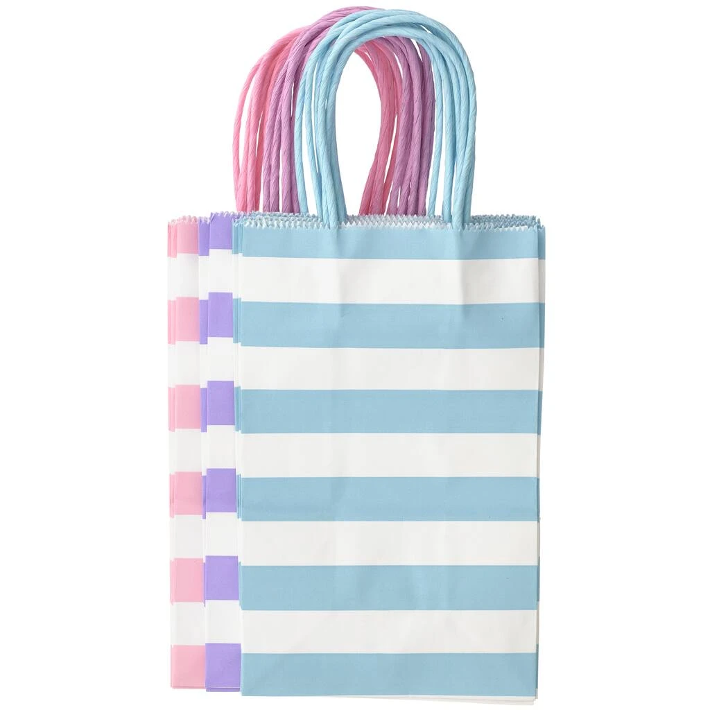 Cheap ✔️ 8 Packs: 13 ct. (104 total) Small Pastel Stripe Gift Bags by Celebrate It™ ✨ 2 Cheap ✔️ 8 Packs: 13 ct. (104 total) Small Pastel Stripe Gift Bags by Celebrate It™ ✨ - Image 2