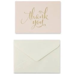 Cheapest 🔔 8 Packs: 40 ct. (320 total) Blush & Gold Thank You Cards & Envelopes by Celebrate It™ 💯 -Celebrate It Sales Shop MP509607 22