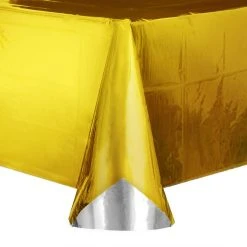 Brand new 🌟 12 Pack: Reversible Gold & Silver Foil Table Cover by Celebrate It™ ✨