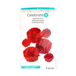 Outlet ⌛ 12 Packs: 6 ct. (72 total) Red Paper Pom Poms by Celebrate It™ 🧨 6 Outlet ⌛ 12 Packs: 6 ct. (72 total) Red Paper Pom Poms by Celebrate It™ 🧨 -Celebrate It Sales Shop MP525493 1
