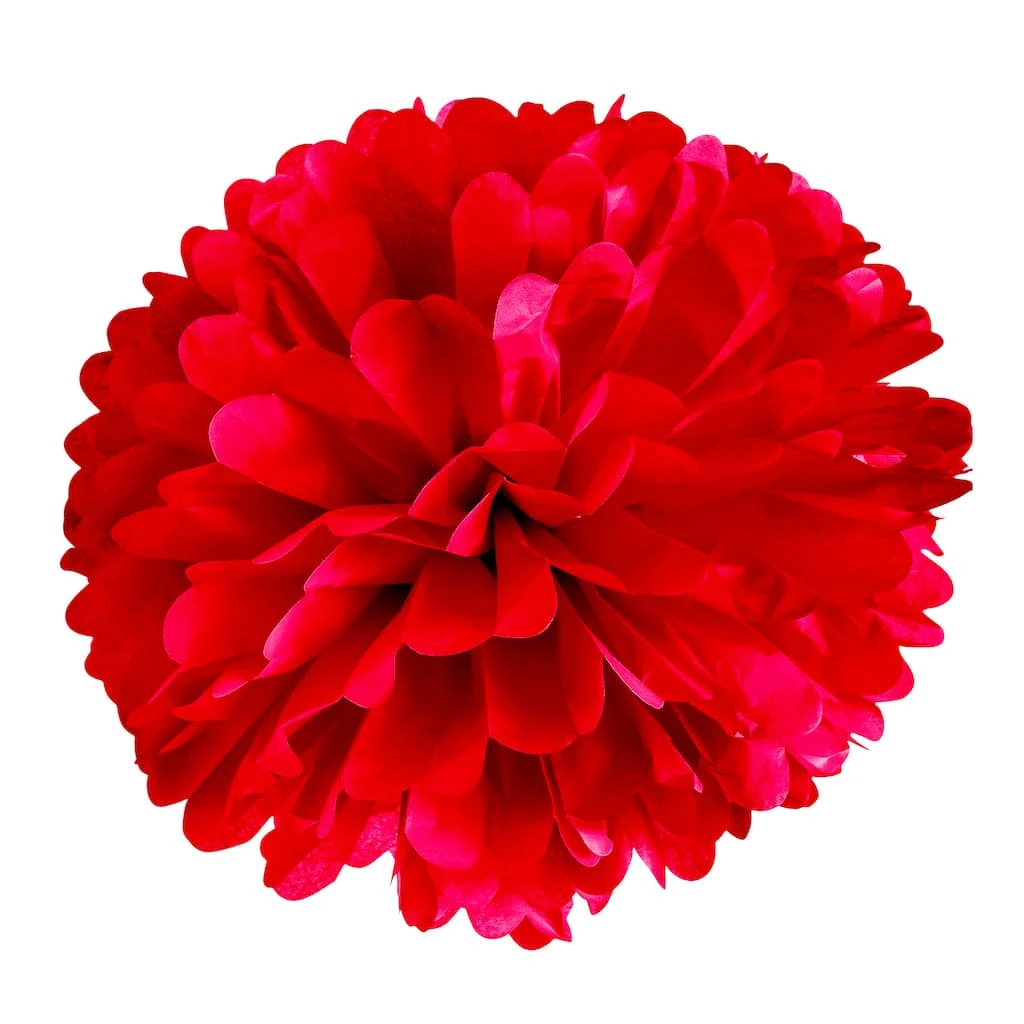 Outlet ⌛ 12 Packs: 6 ct. (72 total) Red Paper Pom Poms by Celebrate It™ 🧨 2 Outlet ⌛ 12 Packs: 6 ct. (72 total) Red Paper Pom Poms by Celebrate It™ 🧨 - Image 2