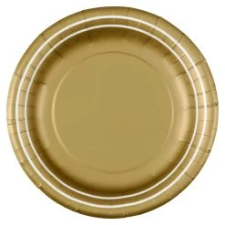 Outlet 👏 12 Packs: 12 ct. (144 total) Gold 9" Round Paper Plates by Celebrate It™ 🥰