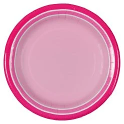 New 🥰 12 Packs: 12 ct. (144 total) Pink 9" Round Paper Plates by Celebrate It™ 🔔