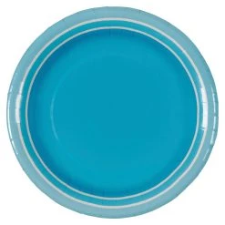 Best deal ⭐ 12 Packs: 12 ct. (144 total) Turquoise 9" Round Paper Plates by Celebrate It™ 👏