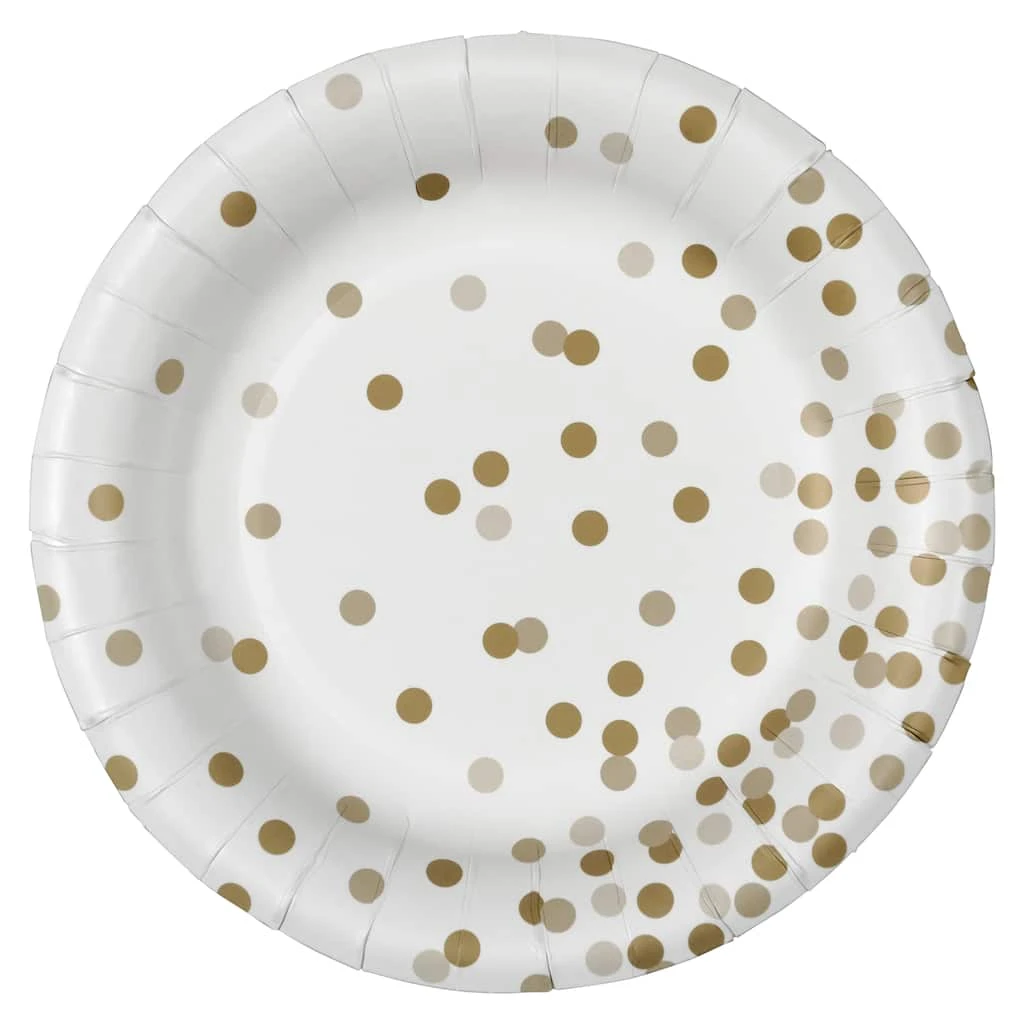 Best Sale π 12 Packs: 12 ct. (144 total) Gold Dots 7" Round Paper Plates by Celebrate It™ β 1 Best Sale π 12 Packs: 12 ct. (144 total) Gold Dots 7" Round Paper Plates by Celebrate It™ β