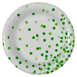Flash Sale 👍 12 Packs: 12 ct. (144 total) Green Dots 7" Round Paper Plates by Celebrate It™ ⌛