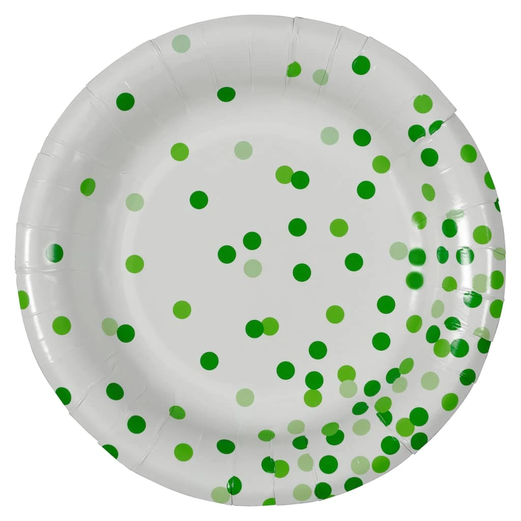 Flash Sale π 12 Packs: 12 ct. (144 total) Green Dots 7" Round Paper Plates by Celebrate It™ β 1 Flash Sale π 12 Packs: 12 ct. (144 total) Green Dots 7" Round Paper Plates by Celebrate It™ β