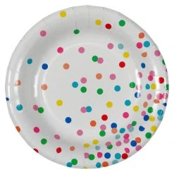 Deals ⭐ 12 Packs: 12 ct. (144 total) Multicolor Dots 7" Round Plates by Celebrate It™ ⭐