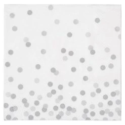 Coupon ⌛ 12 Packs: 24 ct. (288 total) Silver Dots Beverage Napkins by Celebrate It™ ⌛