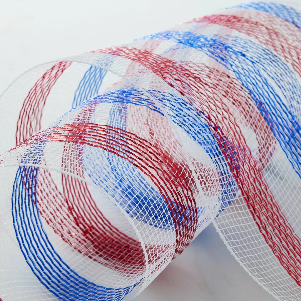 Brand new β¨ 12 Pack: 10" Red, White & Blue Striped Mesh by Celebrate It™ π 2 Brand new β¨ 12 Pack: 10" Red, White & Blue Striped Mesh by Celebrate It™ π - Image 2