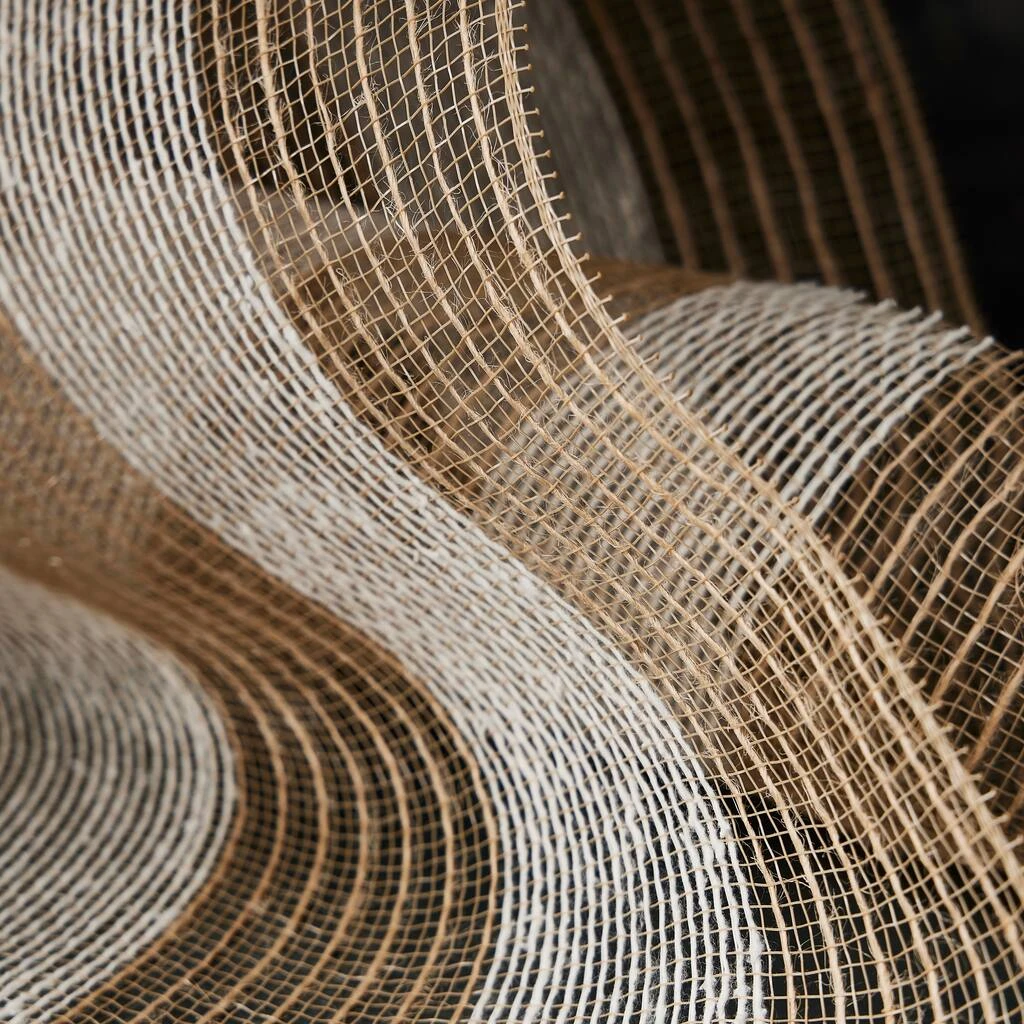 Best deal π 12 Pack: 10" White & Natural Striped Mesh by Celebrate It™ π 2 Best deal π 12 Pack: 10" White & Natural Striped Mesh by Celebrate It™ π - Image 2