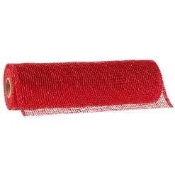 Outlet ❤️ 12 Pack: 10" Red Poly Burlap Mesh by Celebrate It™ 🎁 -Celebrate It Sales Shop MP617420 30