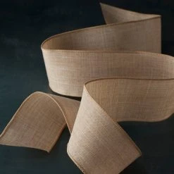 Wholesale 😀 12 Pack: 2.5" Faux Linen Wired Ribbon by Celebrate It™ Décor 😀 -Celebrate It Sales Shop MP659097 20